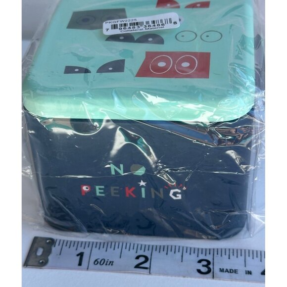 2017 Christmas Holiday Fossil Watch Holder ONLY Metal Tin Box Cases 2.75" Tall - Picture 10 of 15